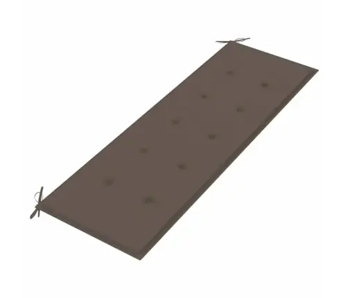 Sols Ar Pelēkbrūnu Matraci, 150 Cm, Masīvs Tīkkoks Vidaxl
