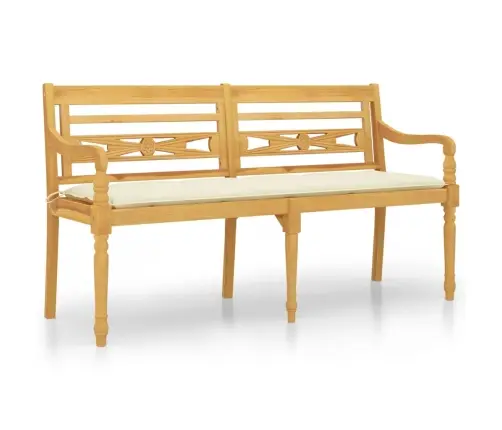 Batavia Suoliukas Su Kremine Pagalvėle, 150cm Tikmedis