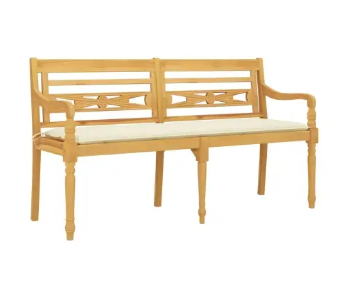 Batavia Suoliukas Su Kremine Pagalvėle, 150cm Tikmedis