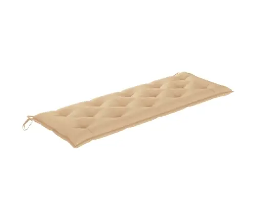 Sols Ar Bēšu Matraci, 150 Cm, Masīvs Tīkkoks Vidaxl Sols Ar Bēšu Matraci, 150 Cm, Masīvs Tīkkoks Vidaxl