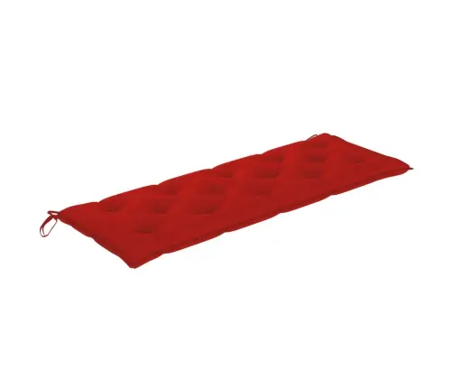 Sols Ar Sarkanu Matraci, 150 Cm, Masīvs Tīkkoks Vidaxl