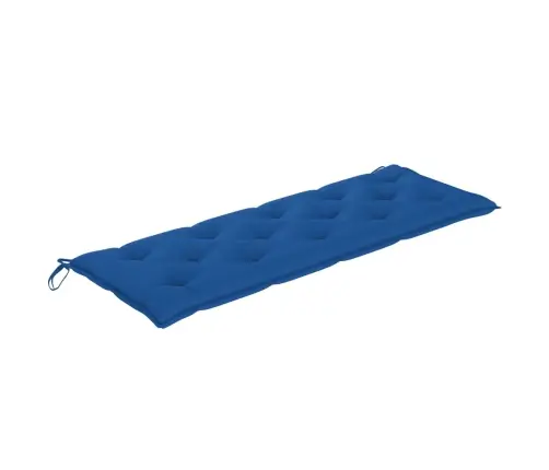 Batavia Suoliukas Su Mėlyna Pagalvėle, 150cm Tikmedžio Masyvas