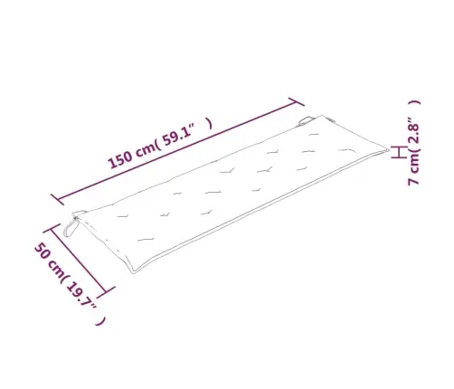 Batavia Suoliukas Su Mėlyna Pagalvėle, 150cm Tikmedžio Masyvas