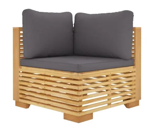 6-Daļīgs Dārza Atpūtas Mēbeļu Komplekts Ar Matračiem, Tīkkoks Vidaxl