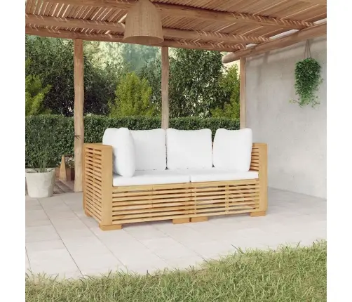 Dārza Stūra Dīvāni Ar Spilveniem 2 Gab., Masīvs Tīkkoks Vidaxl