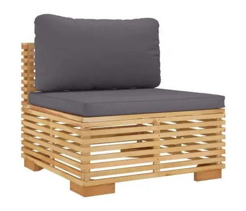 8-Daļīgs Dārza Atpūtas Mēbeļu Komplekts Ar Matračiem, Tīkkoks Vidaxl