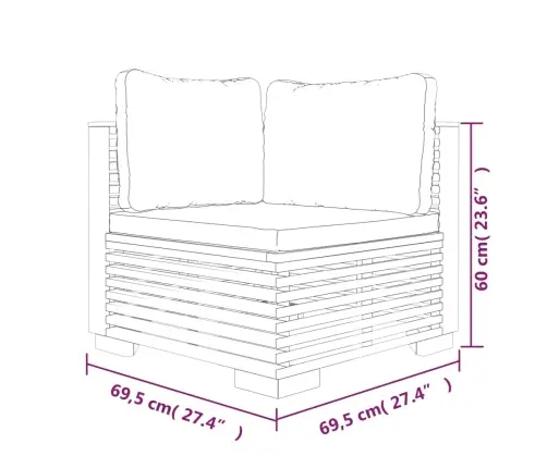 Sodo Poilsio Komplektas Su Pagalvėlėmis, 3 Dalių, Tikmedis