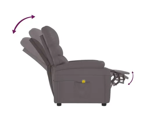 Masāžas Krēsls, Pelēka Mākslīgā Āda Vidaxl