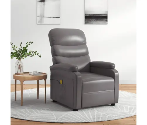 Masāžas Krēsls, Pelēka Mākslīgā Āda Vidaxl