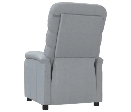 Atpūtas Krēsls, Atgāžams, Gaiši Pelēks Audums Vidaxl
