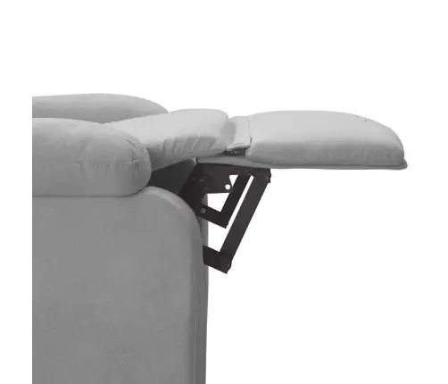 Atpūtas Krēsls, Atgāžams, Gaiši Pelēks Audums Vidaxl