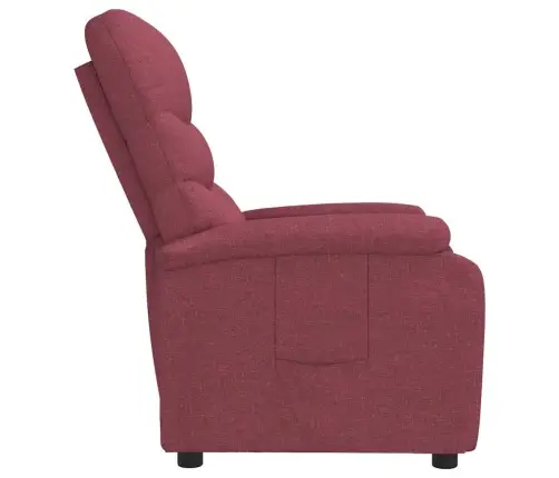 Atpūtas Krēsls, Atgāžams, Vīnsarkans Audums Vidaxl