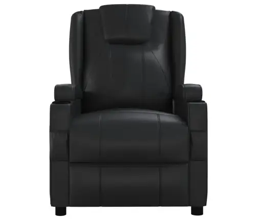 Masažinis Krėslas, Juodos Spalvos, Dirbtinė Oda