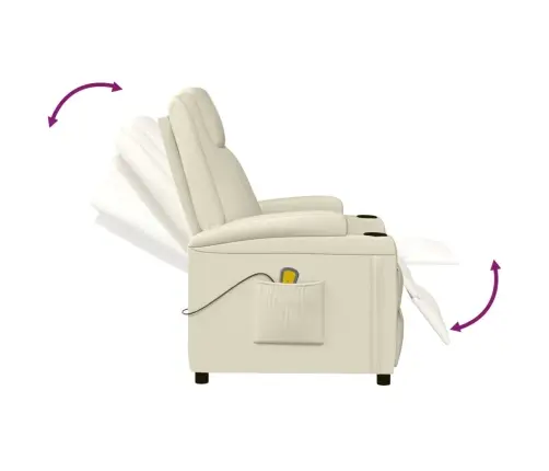 Masāžas Krēsls, Krēmbalta Mākslīgā Āda Vidaxl