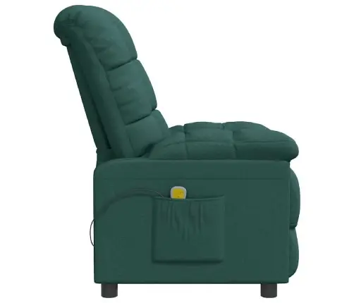 Masāžas Krēsls, Tumši Zaļš Audums Vidaxl