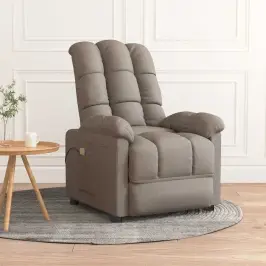 Masāžas Krēsls, Pelēkbrūns Audums Vidaxl