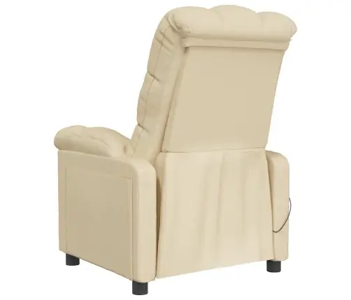 Masāžas Krēsls, Krēmkrāsas Audums Vidaxl