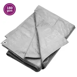 Brezenta Pārklājs, 180 G/M², 8X12 M, Pelēks, Hdpe Vidaxl Brezenta Pārklājs, 180 G/M², 8X12 M, Pelēks, Hdpe Vidaxl