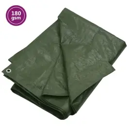 Brezenta Pārklājs, 180 G/M², 8X8 M, Zaļš, Hdpe Vidaxl Brezenta Pārklājs, 180 G/M², 8X8 M, Zaļš, Hdpe Vidaxl