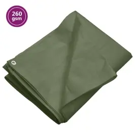 Brezenta Pārklājs, 260 G/M², 3X5 M, Zaļš, Hdpe Vidaxl