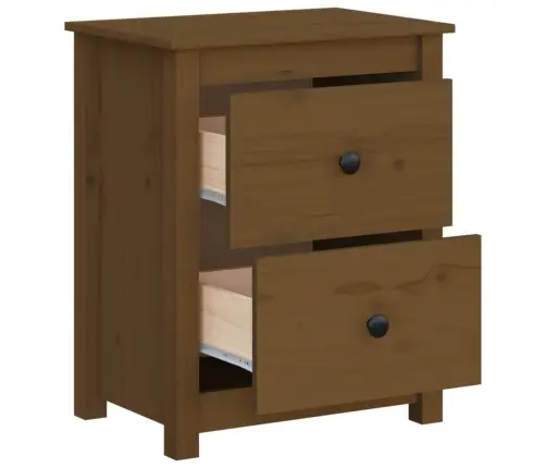Naktsskapītis, Medus Brūns, 50X35X61,5 Cm, Priedes Masīvkoks Vidaxl