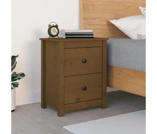 Naktsskapītis, Medus Brūns, 50X35X61,5 Cm, Priedes Masīvkoks Vidaxl