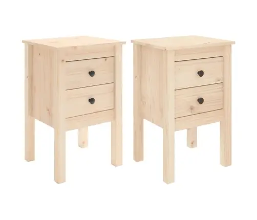 Naktsskapīši, 2 Gab., 40X35X61,5 Cm, Priedes Masīvkoks Vidaxl
