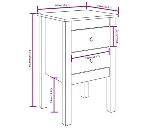 Naktsskapītis, Balts, 40X35X61,5 Cm, Priedes Masīvkoks Vidaxl Naktsskapītis, Balts, 40X35X61,5 Cm, Priedes Masīvkoks Vidaxl