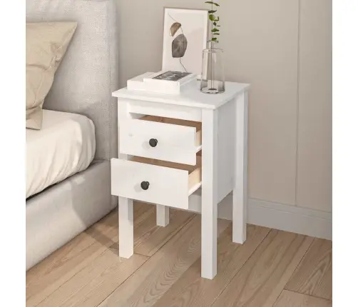 Naktsskapīši, 2 Gab., Balti, 40X35X61,5 Cm, Priedes Masīvkoks Vidaxl Naktsskapīši, 2 Gab., Balti, 40X35X61,5 Cm, Priedes Masīvkoks Vidaxl