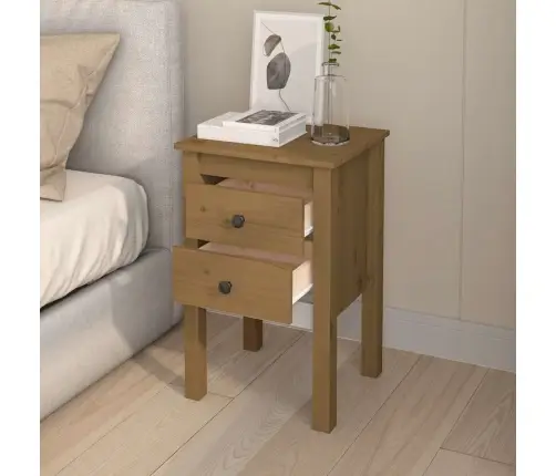 Naktsskapītis, Medus Brūns, 40X35X61,5 Cm, Priedes Masīvkoks Vidaxl