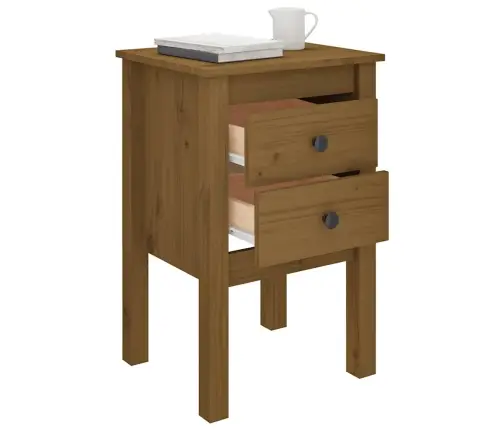 Naktsskapītis, Medus Brūns, 40X35X61,5 Cm, Priedes Masīvkoks Vidaxl