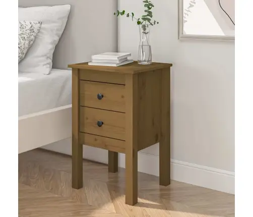 Naktsskapītis, Medus Brūns, 40X35X61,5 Cm, Priedes Masīvkoks Vidaxl