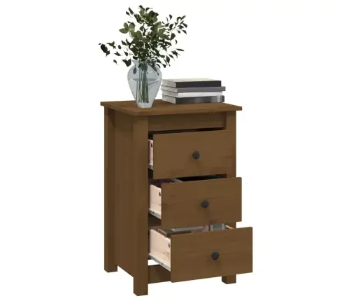 Naktsskapīši, 2 Gab., Brūni, 40X35X61,5Cm Cm, Priedes Masīvkoks Vidaxl
