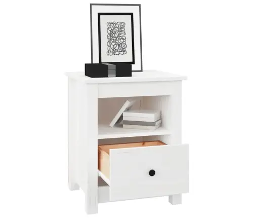 Öökapid 2 Tk, Valge, 40X35X49 cm Männipuit
