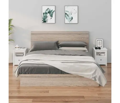 Öökapid 2 Tk, Valge, 40X35X49 cm Männipuit