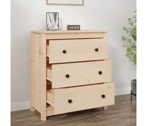 Kumode, 70X35X80 Cm, Priedes Masīvkoks Vidaxl