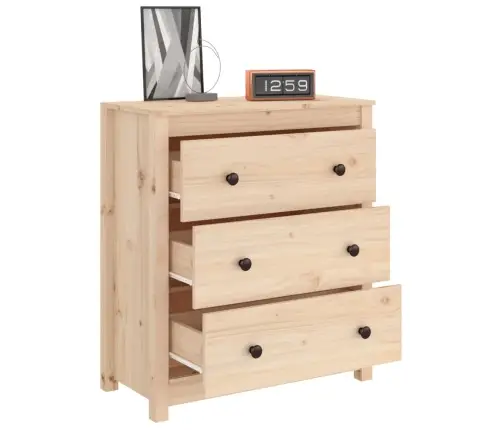 Kumode, 70X35X80 Cm, Priedes Masīvkoks Vidaxl