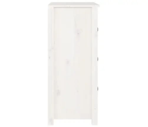 Kumode, Balta, 70X35X80 Cm, Priedes Masīvkoks Vidaxl