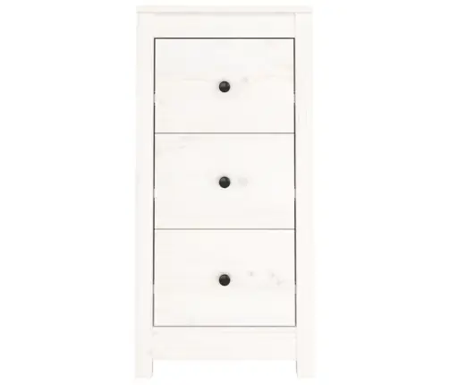 Kumode, Balta, 40X35X80 Cm, Priedes Masīvkoks Vidaxl