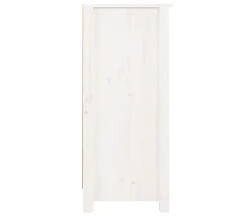 Kumode, Balta, 40X35X80 Cm, Priedes Masīvkoks Vidaxl