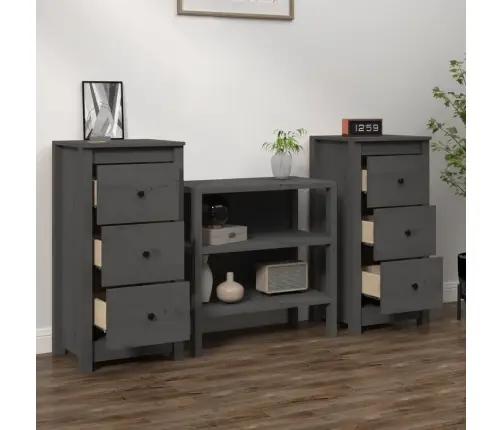 Puhvetkapid 2 Tk, Hall, 40 X 35 X 80 cm Männipuit