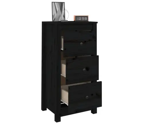 Puhvetkapid 2 Tk, Must, 40 X 35 X 80 cm Männipuit