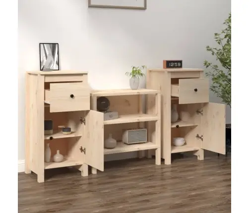 Kumodes, 2 Gab., 40X35X80 Cm, Priedes Masīvkoks Vidaxl