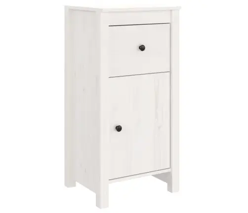 Kumode, Balta, 40X35X80 Cm, Priedes Masīvkoks Vidaxl