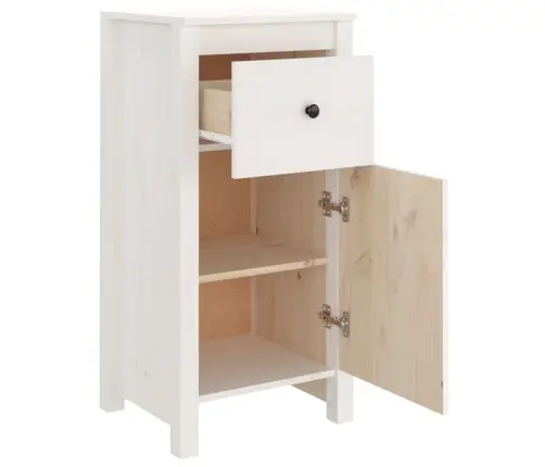 Kumodes, 2 Gab., Baltas, 40X35X80 Cm, Priedes Masīvkoks Vidaxl