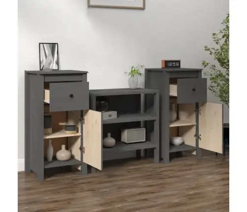 Puhvetkapid 2 Tk, Hall, 40 X 35 X 80 cm Männipuit