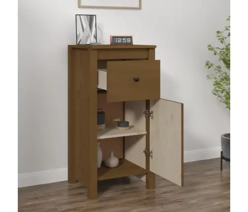 Šoninė Spintelė, Medaus Ruda, 40X35X80cm Pušies Masyvas