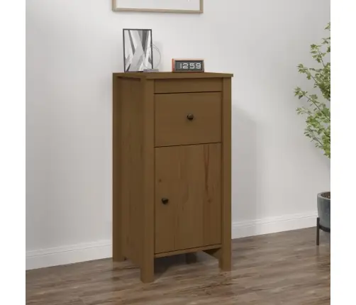 Šoninė Spintelė, Medaus Ruda, 40X35X80cm Pušies Masyvas