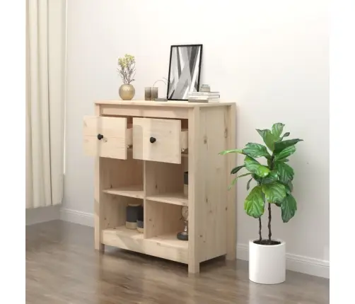 Šoninė Spintelė, 70X35X80cm Pušies Medienos Masyvas