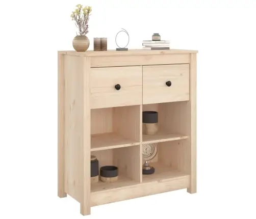 Šoninė Spintelė, 70X35X80cm Pušies Medienos Masyvas